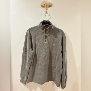 Polo Ralph Lauren Quarter Zip Pullover Gray Size Large